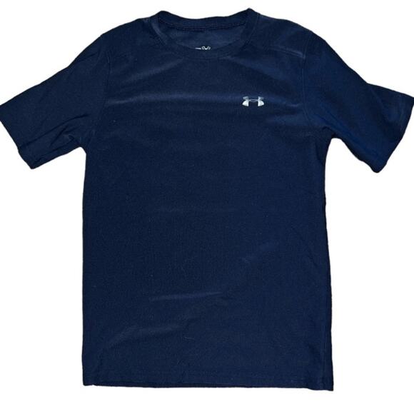 Under Armour Navy Short-Sleeve Tee - Youth Small - Picture 1 of 3